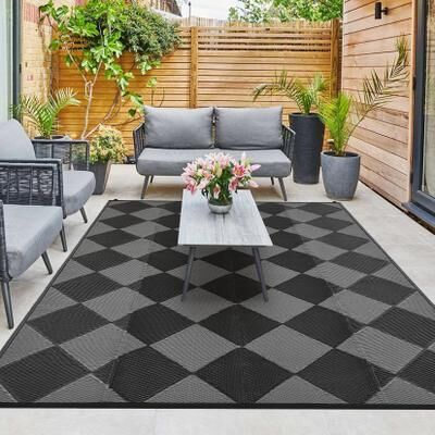 Garvee Reversible Outdoor Plastic Straw Rug