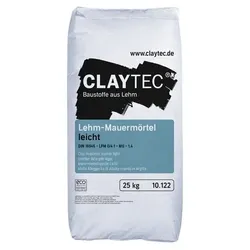 CLAYTEC Lehm-Mauermörtel leicht, 1400 kg/m3 - 25 kg Sack