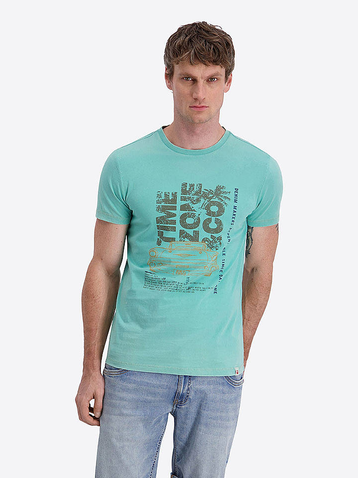 Timezone Shirt "Cuba" in Türkis - M