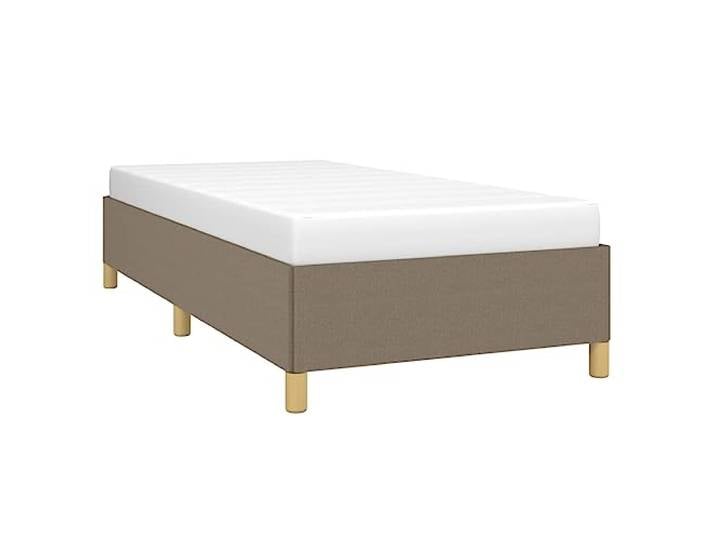vidaXL Polsterbett Bett Einzelbett Bettgestell Lattenrost Bettrahmen Stoffbett Schlafzimmerbett Schlafzimmermöbel Taupe 80x200cm Stoff