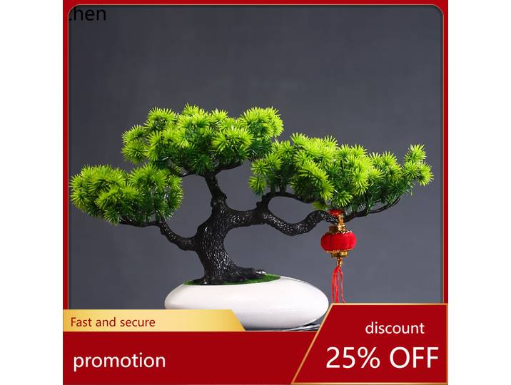 Hxl – pin artificiel décoratif en pot, fleur artificielle, décoration florale, podocarpus, petit bonsaï
