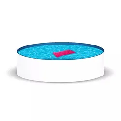 Grau / 4.00m / 1.50m Stahlwandpool Rund