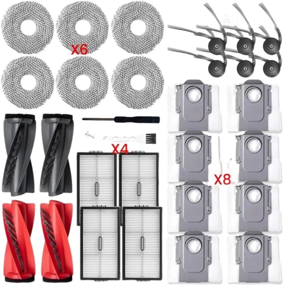 INF Ersatzteil-Set kompatibel mit Roborock Saros 10R und G20S ULTRAL — Hauptbürsten, HEPA-Filter, Wischtücher, Staubbeutel