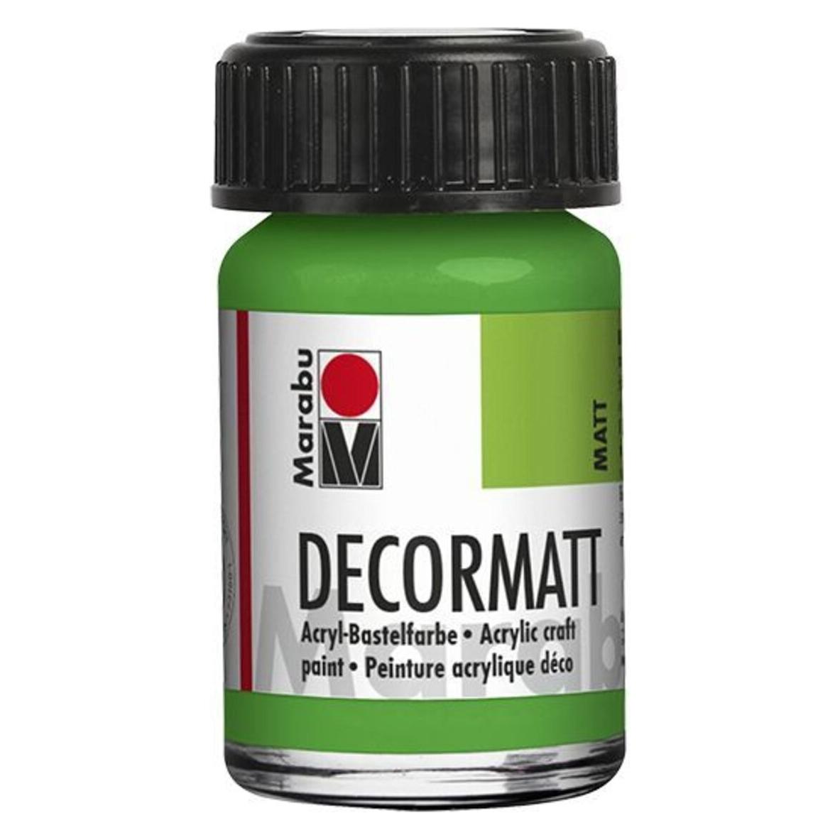 Marabu Decormatt Acryl 15 ml im Glas gelbgrün (15 ml) (14010039066)