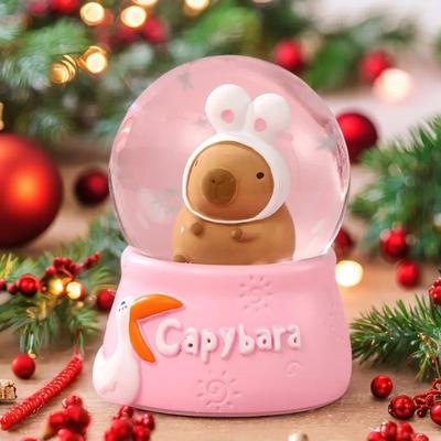 Inspire Essentials Capybara Crystal Ball Ornament Cute Luminous Desk Decor 3