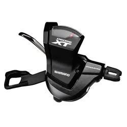 SHIMANO Schalthebel DEORE XT SL-M8000, Links, 2/3-fach, Schelle, Schwarz, Inkl. Zug und