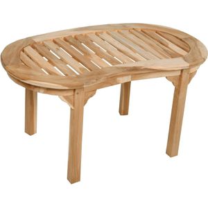 Garden-Pleasure Beistelltisch AMBON, braun, aus Massivholz, oval, 90 x 50 cm (B/H), für Outdoor