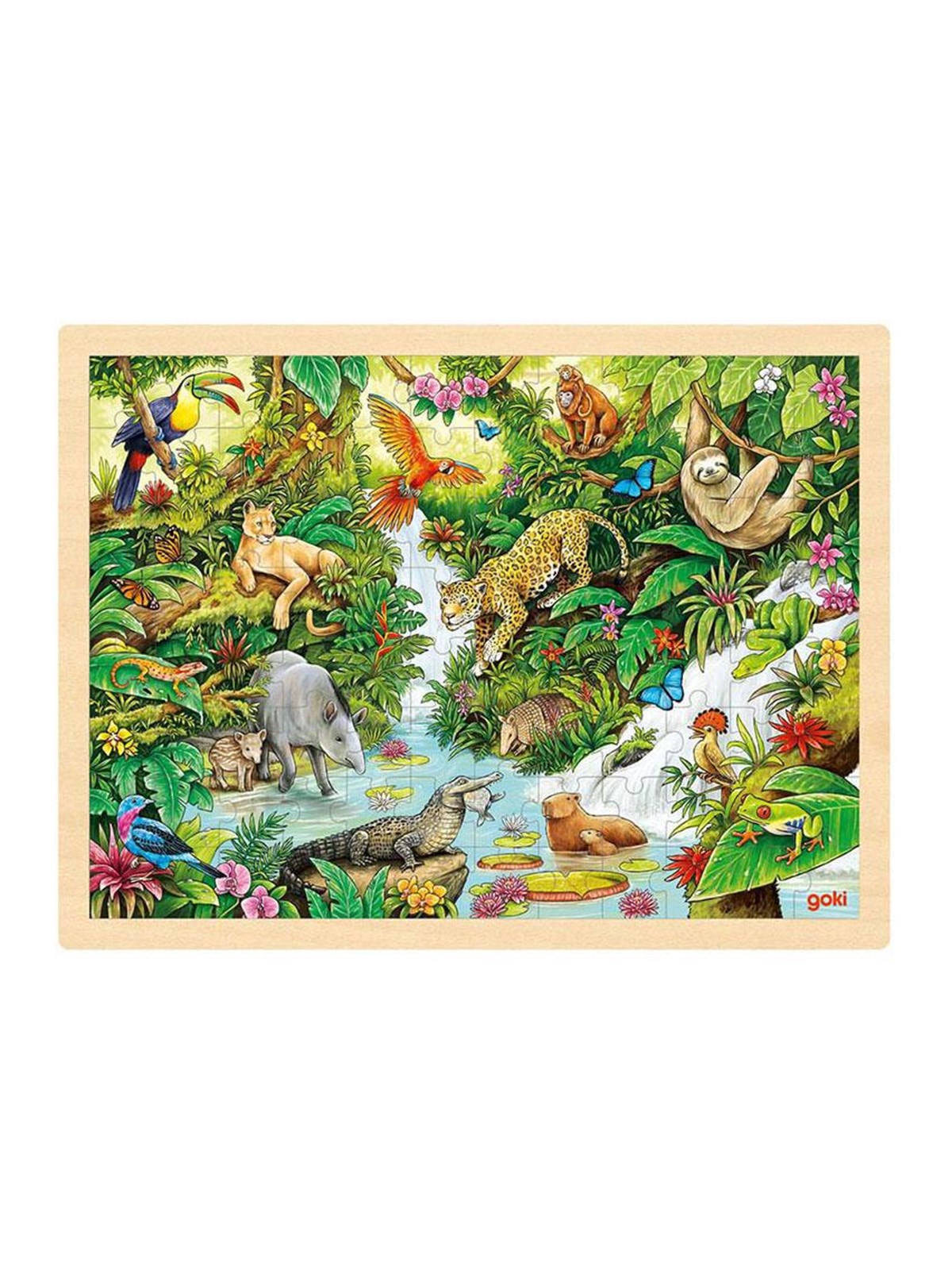 Goki Wooden Jigsaw Puzzle In the Jungle 96pcs. Holz