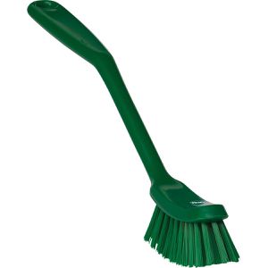 Vikan Spülbürste medium, Kunststoffgriff mit PBT-Borsten, grün, Länge 29 cm