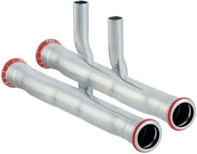 Geberit Set de raccord en T Mapress C-St. d 22x15mm, pour VL/RL, galvanisé extérieur (24004)