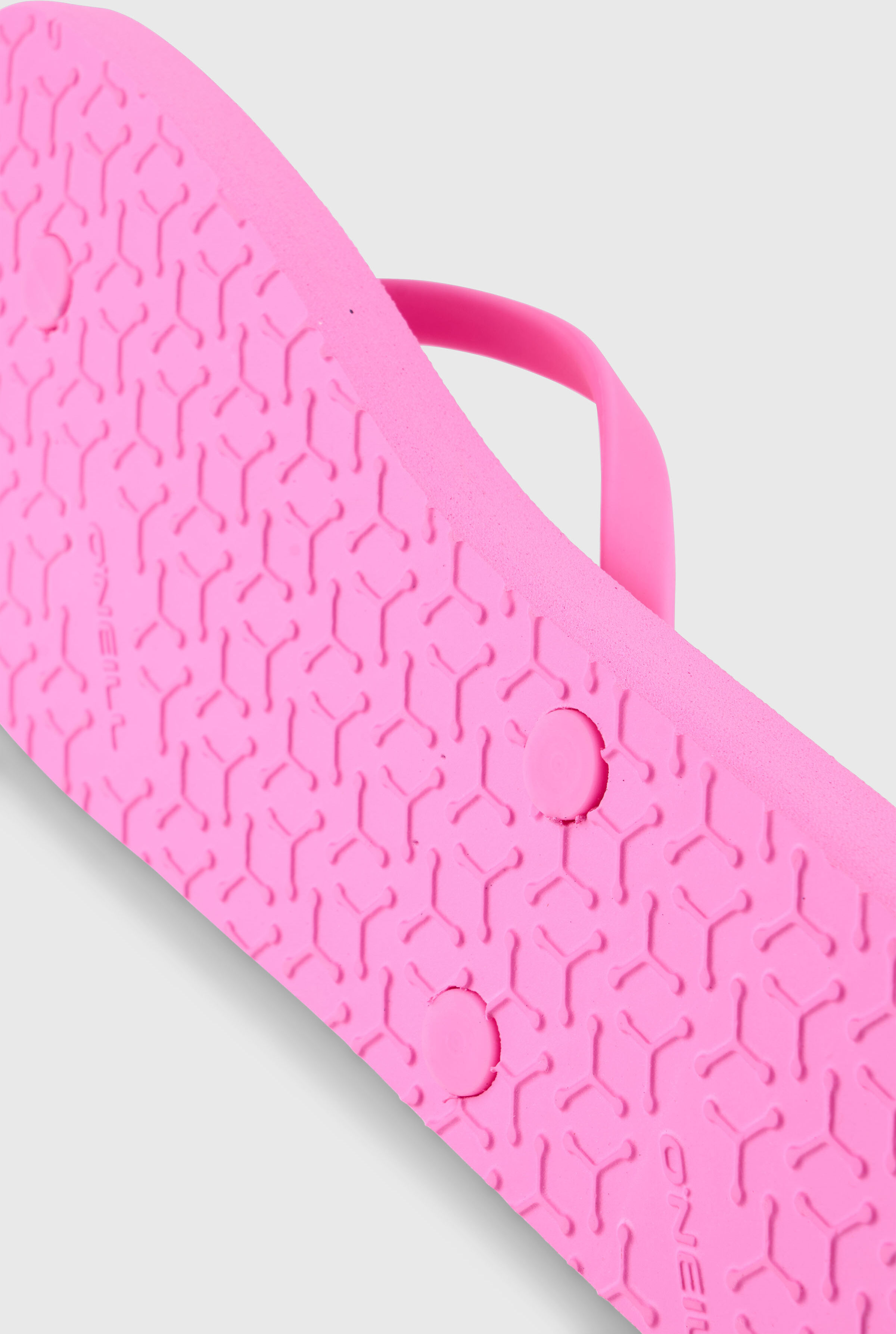 Zehentrenner O'NEILL "PROFILE SMALL LOGO SANDALS", Damen, Gr. 37, pink (electric fuschia), Synthetik, Schuhe Zehentrenner, sportlicher Stil, Sommerschuh, leicht profilierte Gummilaufsohle electric fuschia 37
