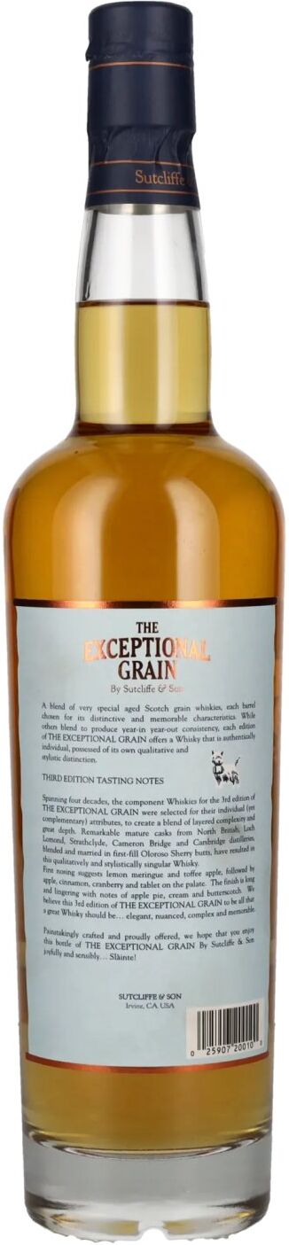 The Exceptional Grain By Sutcliffe & Son Blended Grain Scotch Whisky 43% Vol. 0,7l