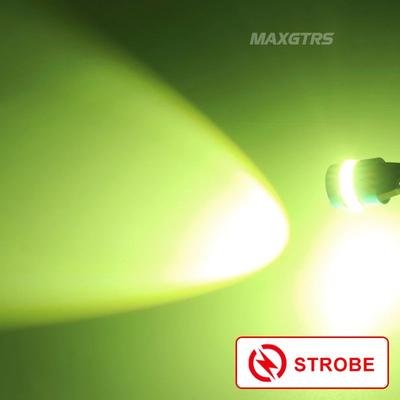 Inspired Living Canbus Error Free T10 LED Bulbs Flash Strobe W5W 12V Parking & Clearance Lights (2 Pack) lemon Green