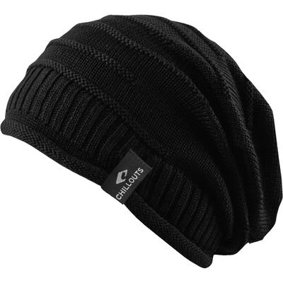 Beanie CHILLOUTS, Herren, schwarz, Strick, Baumwolle, Mützen Beanie, Oversize-Style
