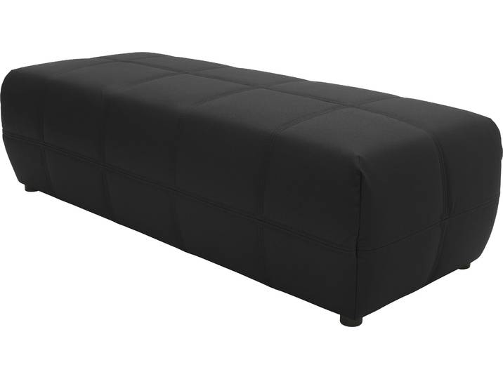 Polsterhocker, Luxus-Kunstleder, Schwarz, 150×60 cm, Große Ausführung, Modern, Domo-collection