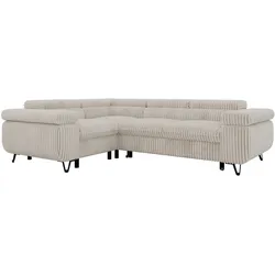 ECKSOFA FALCO L - Beige Cord - Links Seite