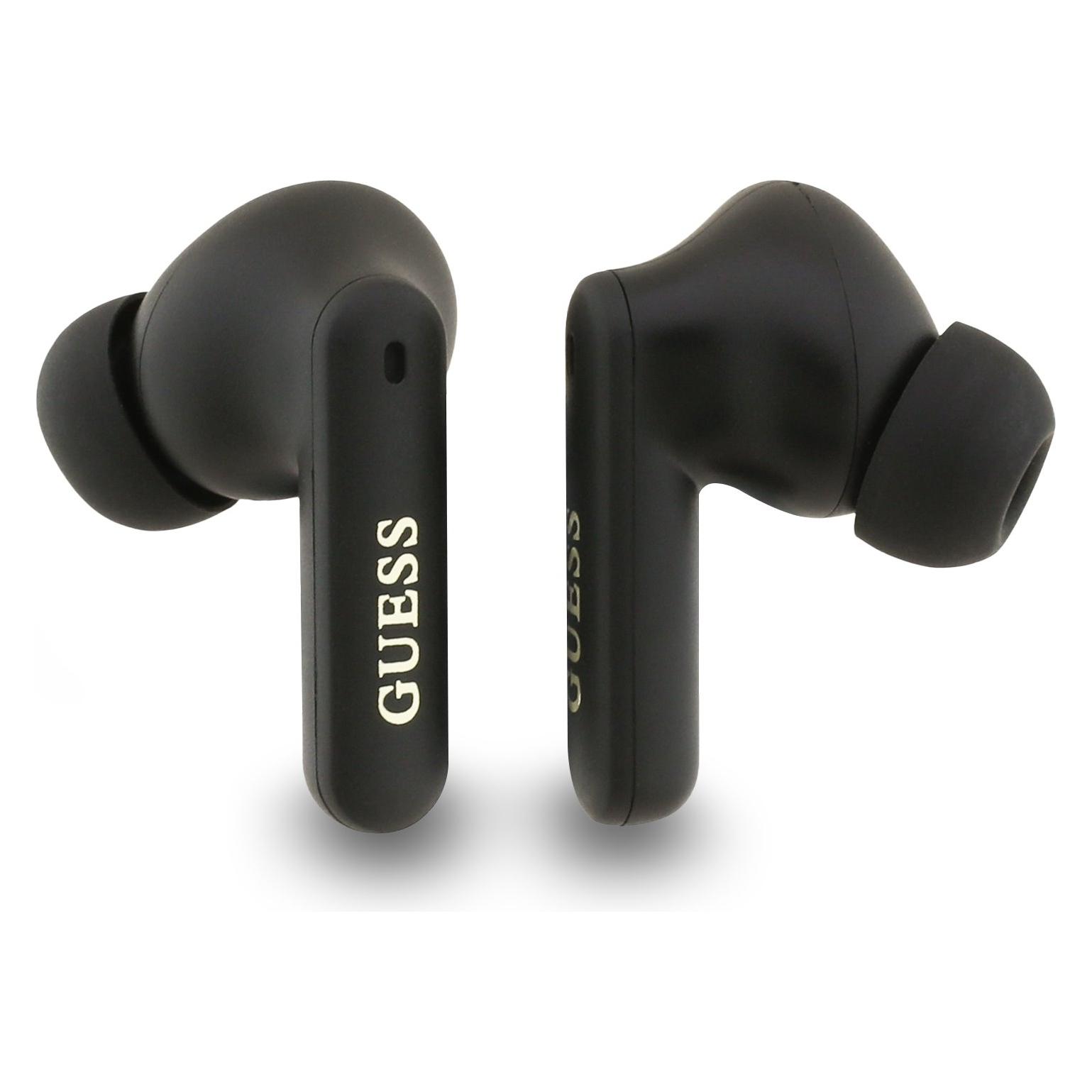 Guess Bluetooth Kopfhörer PU 4G Script Logo ENC TWS mit Sprachassistent und 16h Akkulaufzeit (ANC, 16 h, Kabellos) (GUTWST3P4EGP)