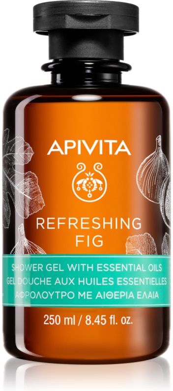Apivita Refreshing Fig Shower Gel refreshing shower gel with essential oils 250 ml