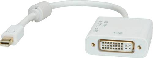 Roline Mini-DisplayPort / DVI Adapterkabel Mini DisplayPort Stecker, DVI-D 24+1pol. Buchse 0.10m Weiß 12.03.3137 DisplayPort-Kabel