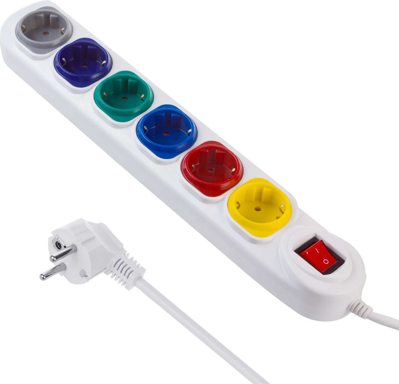 Maclean stekkerdoos met 6 stopcontacten model MCE509, 1,5 meter