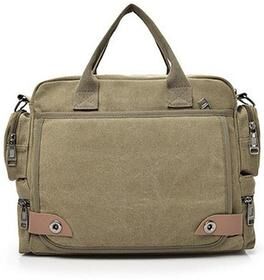 Inspired Deals Waterproof Canvas Laptop Bag Anti Theft Shoulder Work Tote Large Capacity mysterious Black