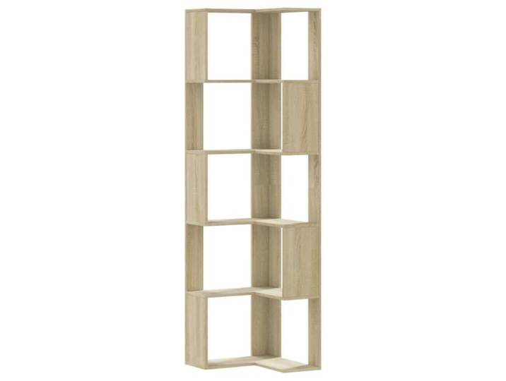 Bibliothèque d'angle - ASHATA - BK852584 - 5 niveaux - Chêne sonoma - Bois d'ingénierie