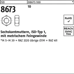 Sechskantmutter ISO 8673 M24x 1,5 10 25 Stück
