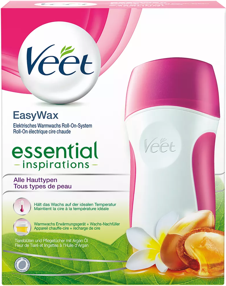 Veet - Easy Way Elektrisches Warmwachs Roll-On-System, Easy Wax - Essential Inspirtations, One Size