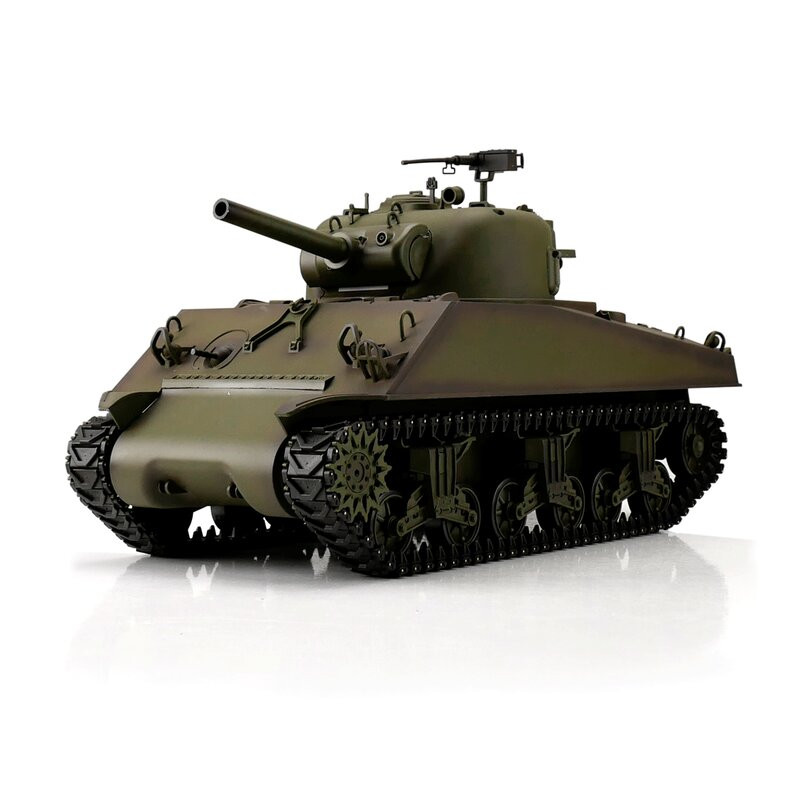 TORRO RC M4A3 Sherman tank 1/16 met groene camouflage, BB Airsoft + IR