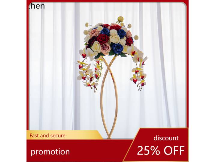 YFY – ornement en métal pour scène de mariage, présentoir de décoration florale, galvanoplastie or