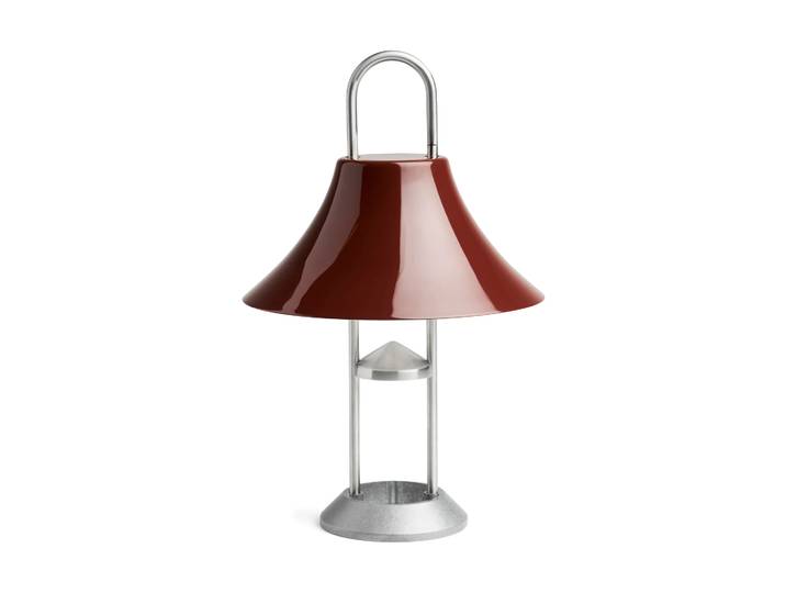 HAY Lampe de table portable Mousqueton Iron red