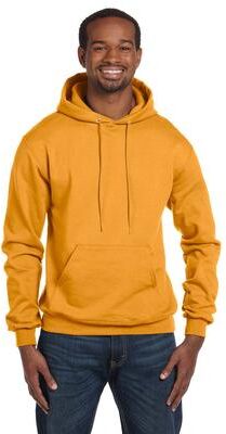 Champion S700 Powerblend Hooded Sweatshirt in Gold size XL   Cotton Polyester