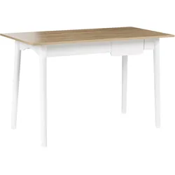 SCHREIBTISCH Hellbraun/Weiß 120/60 cm Vitrion