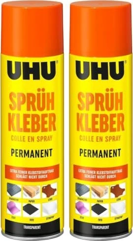 UHU permanent + transparent Sprühkleber 500,0 ml