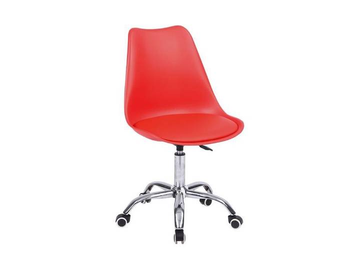 Chaise de bureau réglable en hauteur rouge ANNE