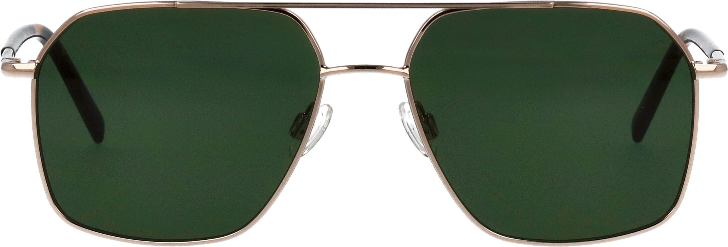 Sonnenbrille HUMPHREY´S EYEWEAR "Modell 586150", Herren, grün (gold), gemustert, leicht glänzend, Sonnenbrillen Sonnenbrille, Form Panto, Logoschriftzug auf Bügel, Metallfassung