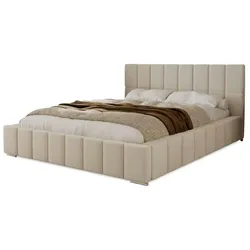 Polsterbett mit Stauraum   ¦ beige ¦ Maße (cm): B: 175 H: 100
