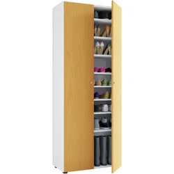 Mehrzweckschrank Vandol I Buchefarben/Weiß