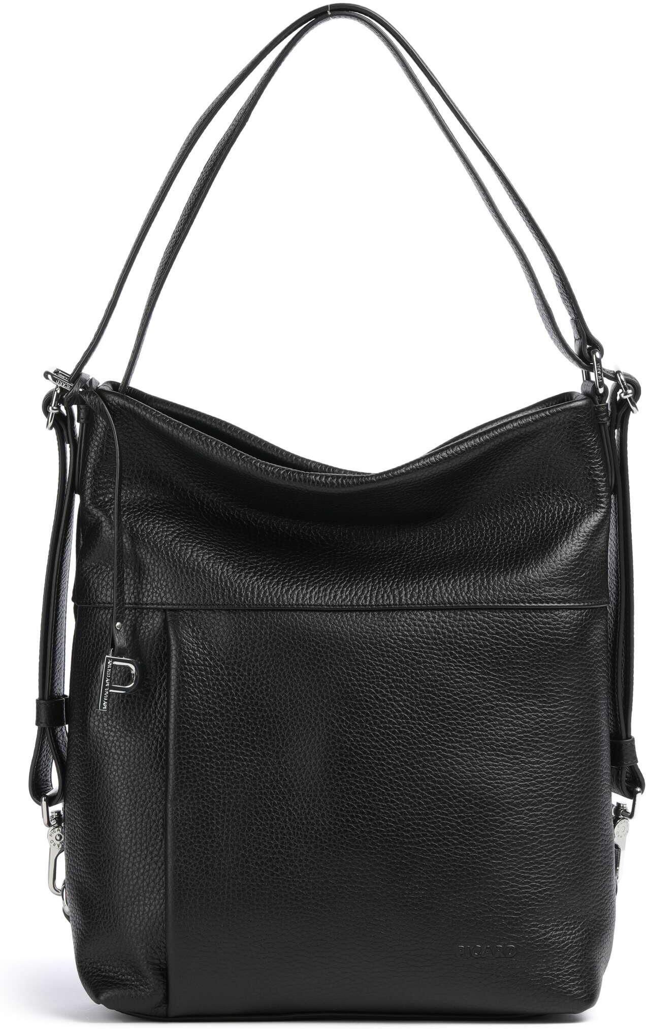 Picard Pure Rucksack-Tasche aus Leder, schwarz