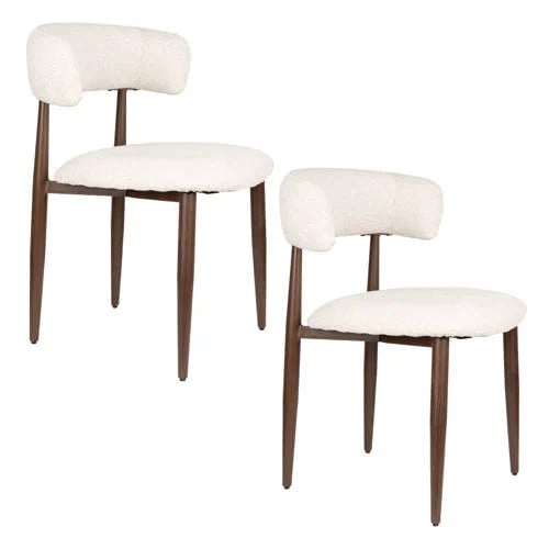 Housecraft Living Stanley eetkamerstoelen met armleuningen - bruin (set van 2)