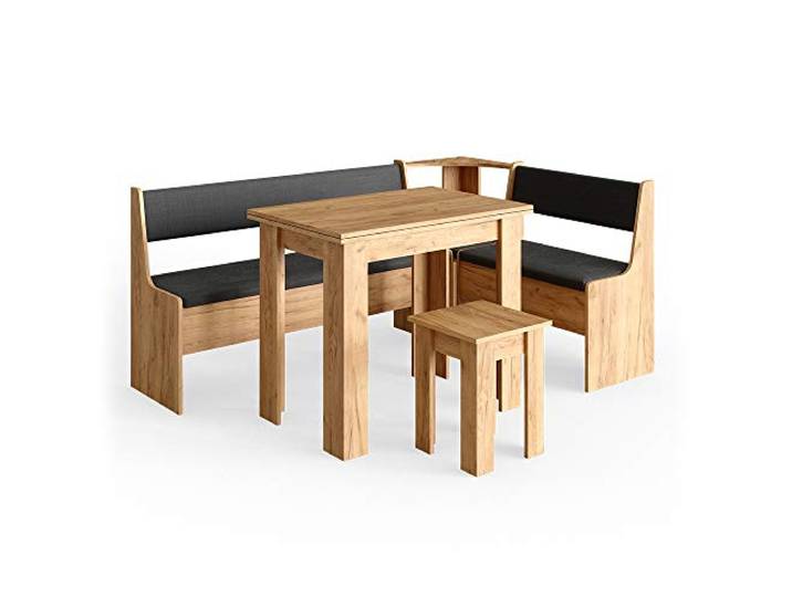 Vicco Eckbankgruppe Roman, Goldkraft Eiche, 136.6 x 60 cm