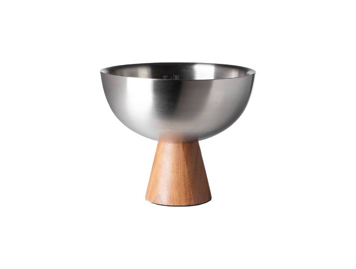 Schale FINK ROMA , silber (silberfarben, braun), H:16,5cm Ø:19,5cm, Schüsseln, Schale