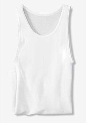 Men's Big & Tall Tagless Tank Undershirt 3-Pack by Hanes in White (Size 2XL)