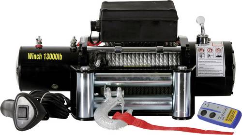 Berger & Schröter Seilwinde 31807 Zugkraft (rollend)=11.8kg Funk-Fernbedienung, inkl. Rollenfenster, Kabel-Fernbedienung
