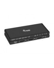 equip HDMI Splitter 2.0 2 Port Ultra Slim 4K/60Hz schwarz 2-Port Schwarz (332716)