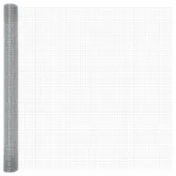 vidaXL Geschweißter Drahtzaun Silber 1,6 x 10 m Stahl