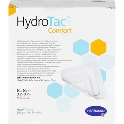 Hydrotac Comfort Schaumverband 8x8 cm Steril 10 ST