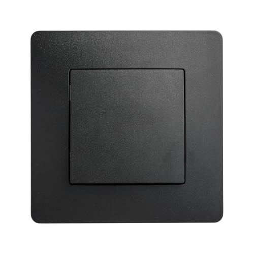 DEBFLEX Caly Drukschakelaar Zwart voor Verlichting met Meerdere Controlepunten - Inbouwmontage - 85 x 85 x 33 mm