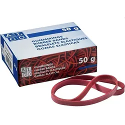 ALCO Gummiband Naturkautschuk 6x200mm rot 50g