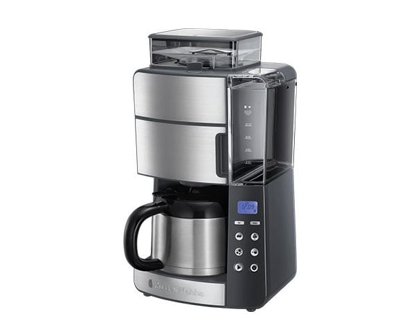 Russell Hobbs 25620-56 Grind and Brew 10 Tassen Filterkaffeemaschine 1,0 l (Grau / Edelstahl)